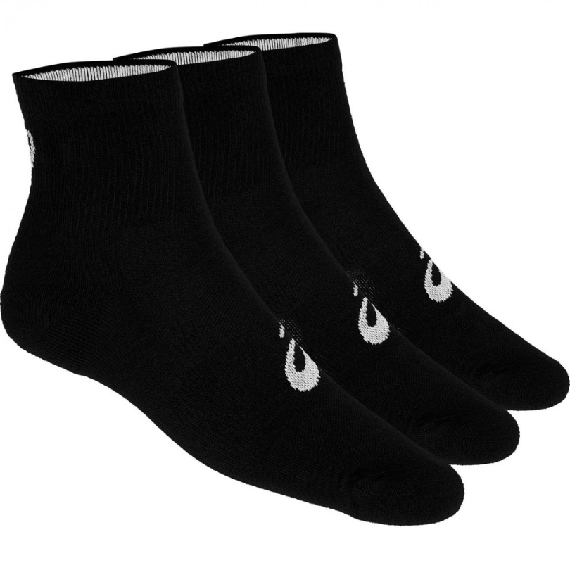 Chaussettes Asics Quarter Moyennes - Noir (Pack de 3)